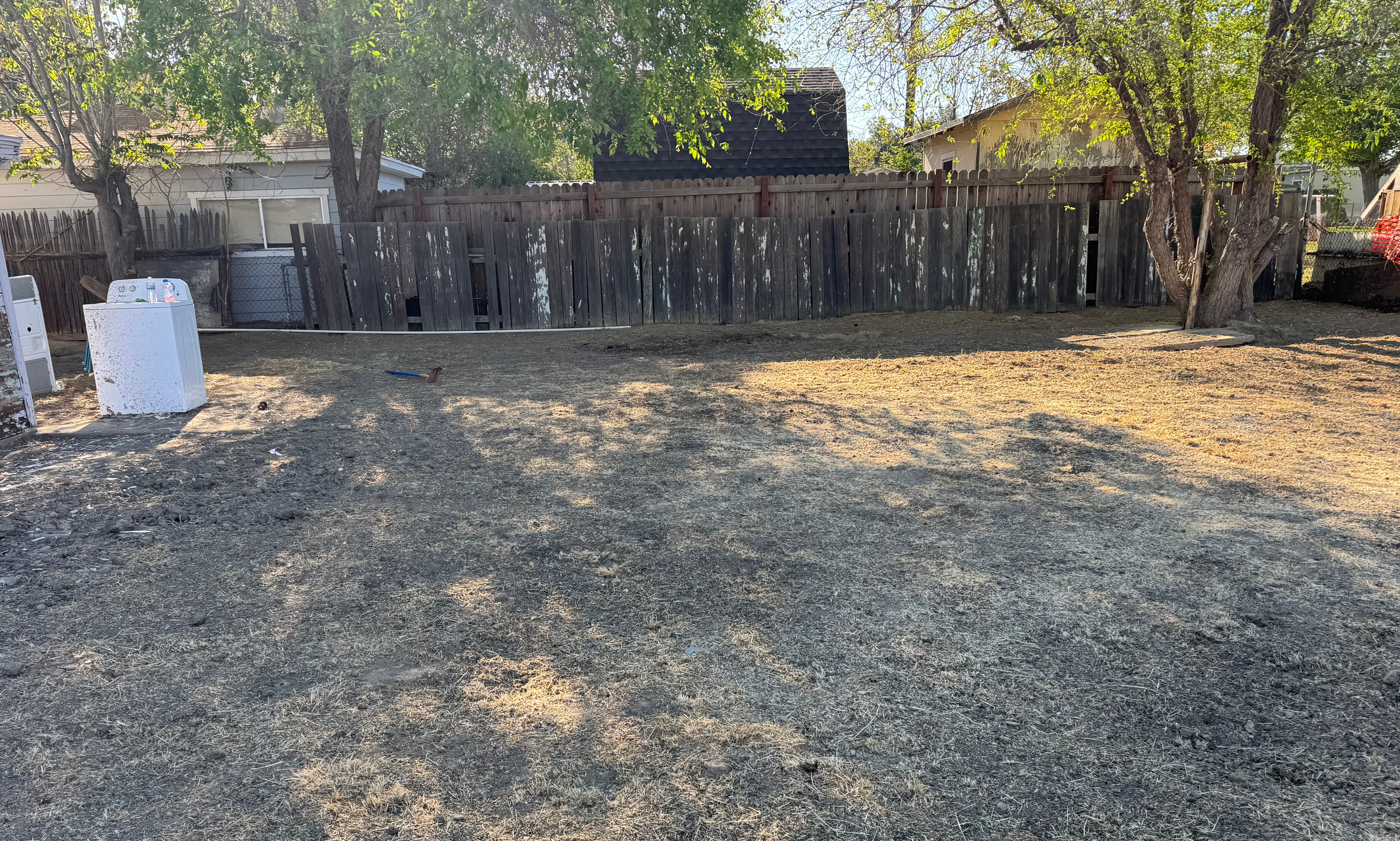 After lawn and yard cleanup work
